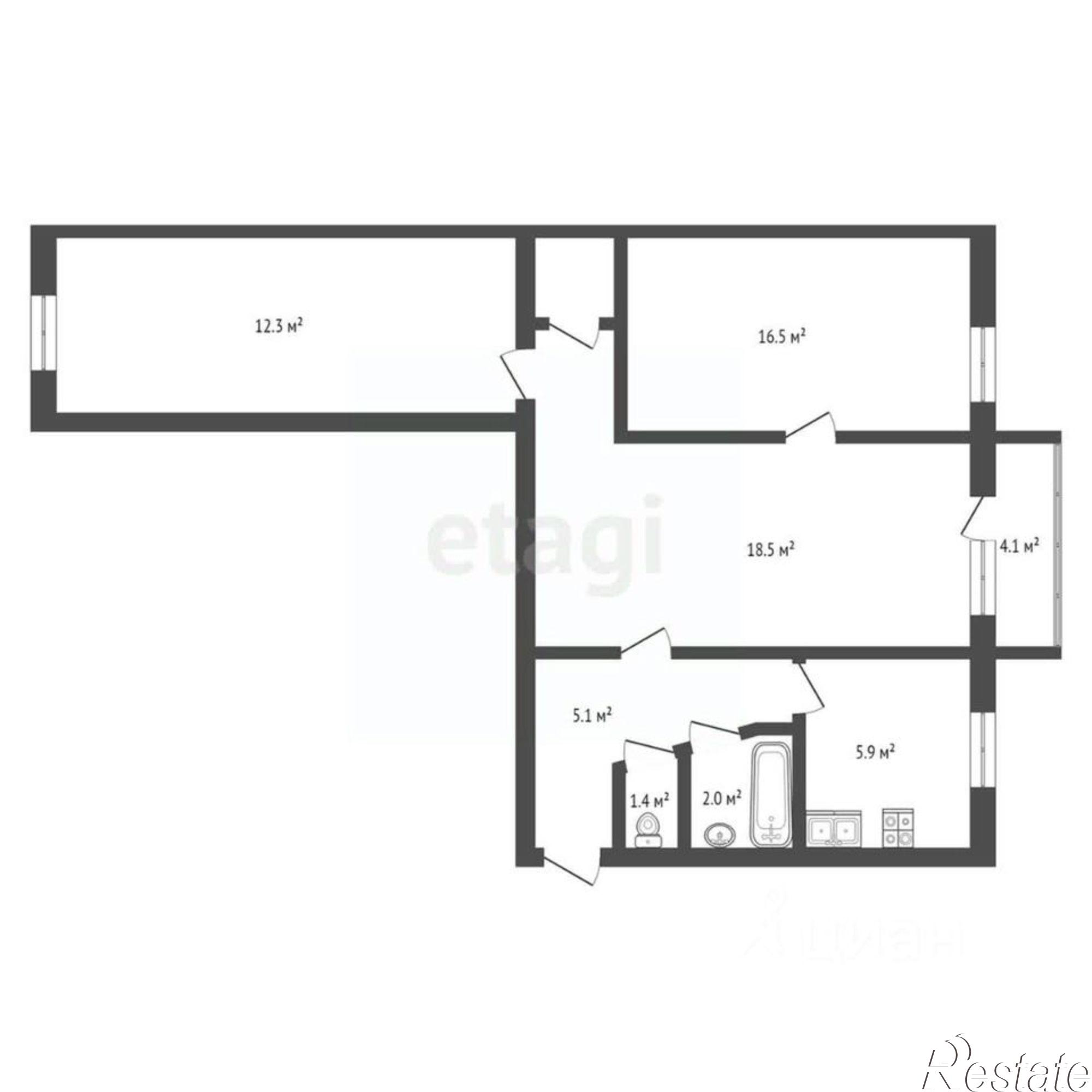 Купить квартиру за 8 300 000 рублей на пр-кт Победы, 38