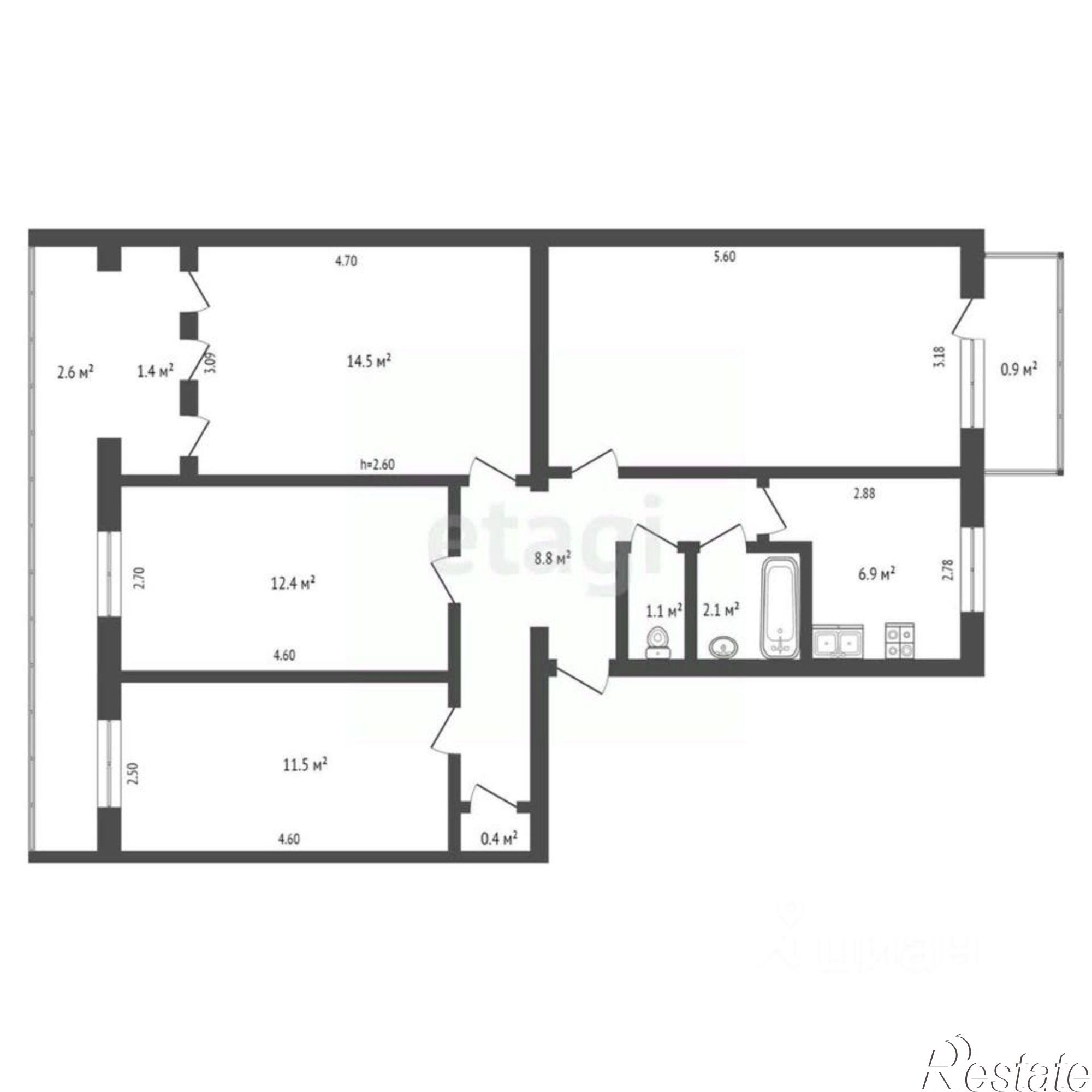 Купить квартиру за 11 000 000 рублей на улица Некрасова, 70