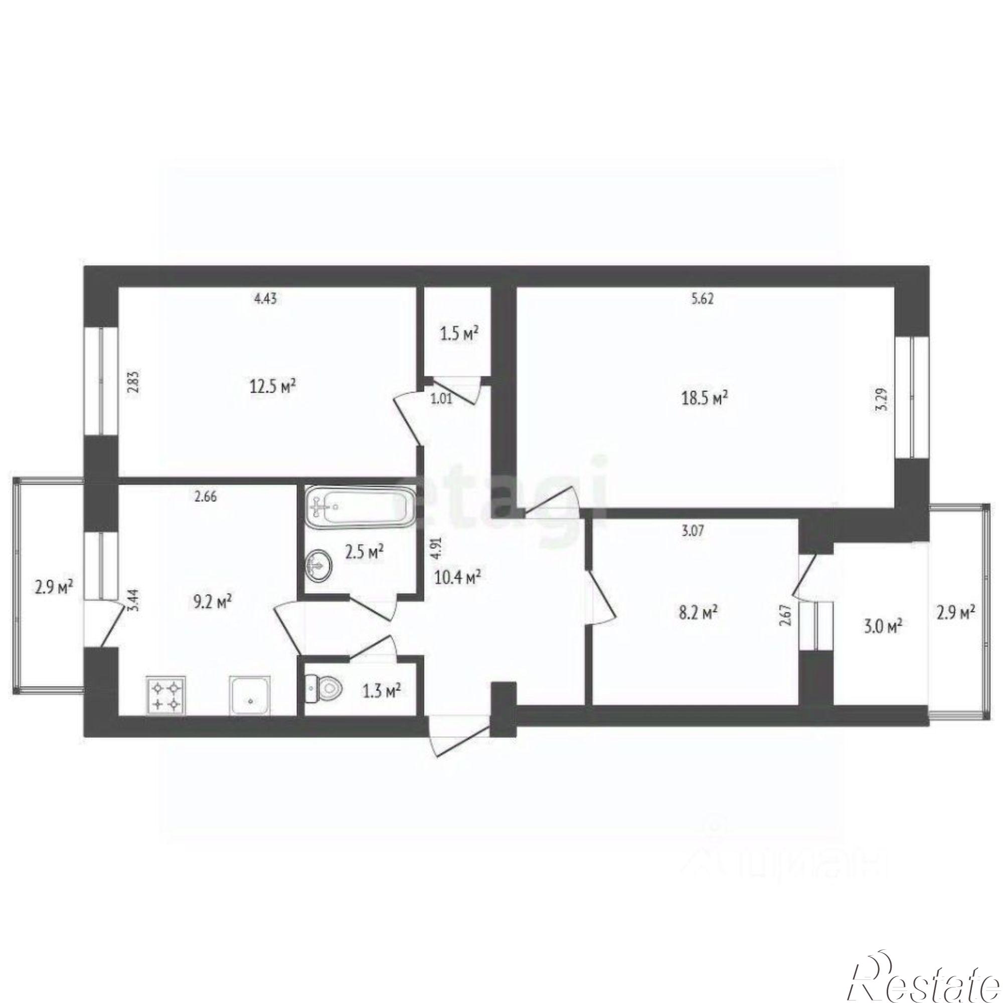 Купить квартиру за 11 700 000 рублей на ул Линейная, 3