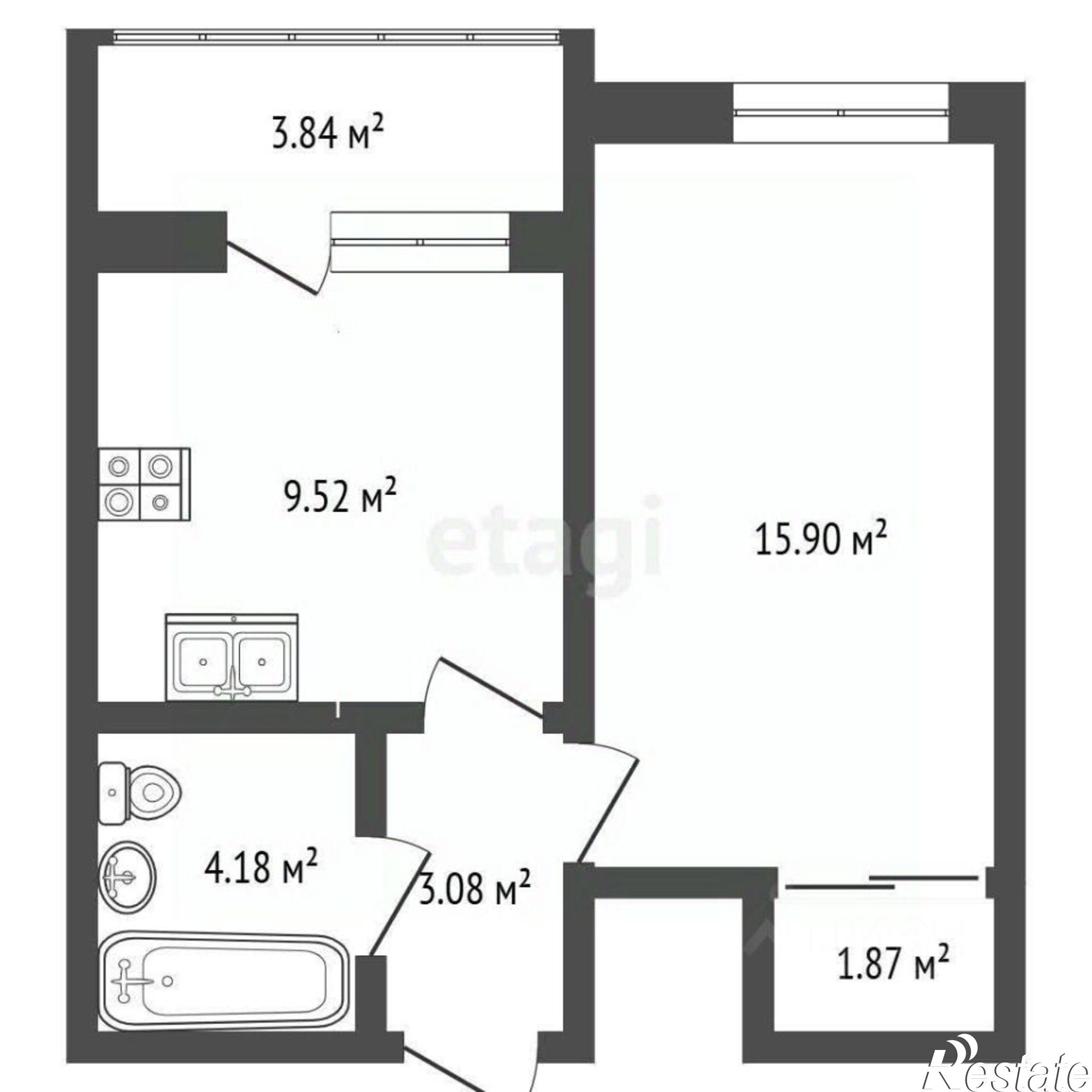 Купить квартиру за 9 100 000 рублей на улица 60-летия СССР, 10