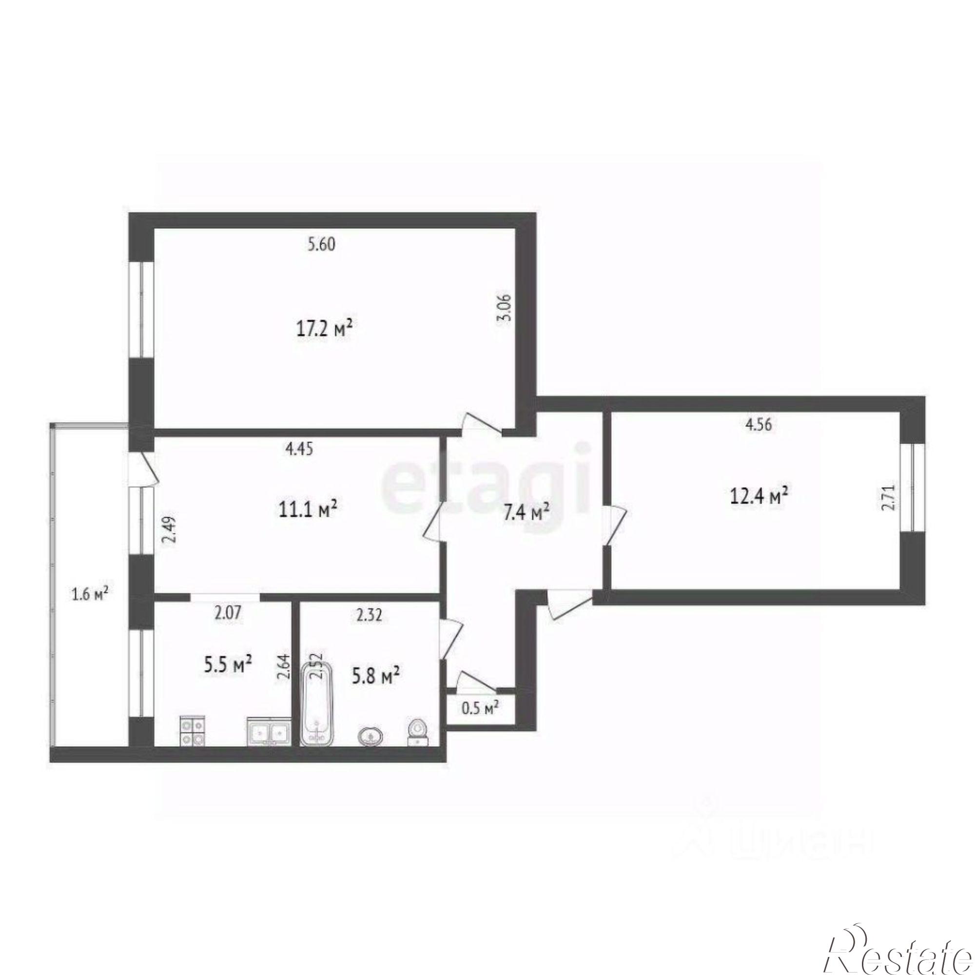 Купить квартиру за 9 300 000 рублей на ул Демышева, 99