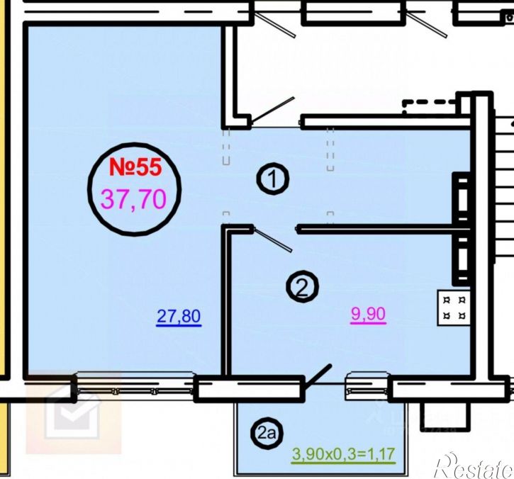 2-комн квартира ул Чапаева, 99,  д. 99