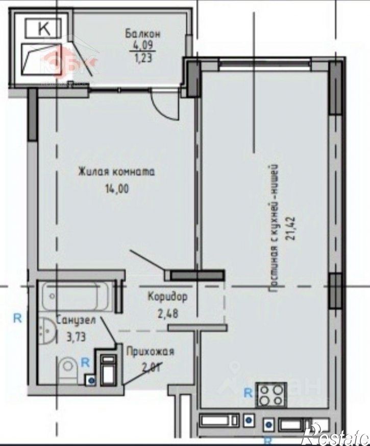 1-комн квартира улица 9-го Мая, 39,  д. 39