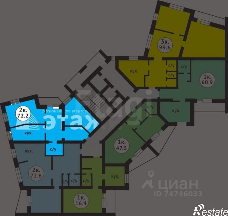 2-комн квартира ул им.9-го Мая, 76а,  д. 76а