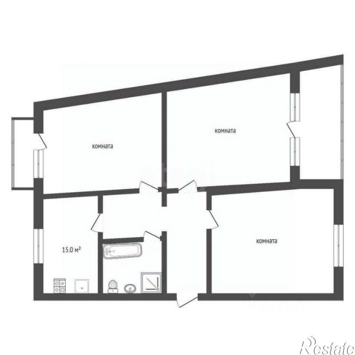 4-комн квартира ул Перекопская, 15,  д. 15