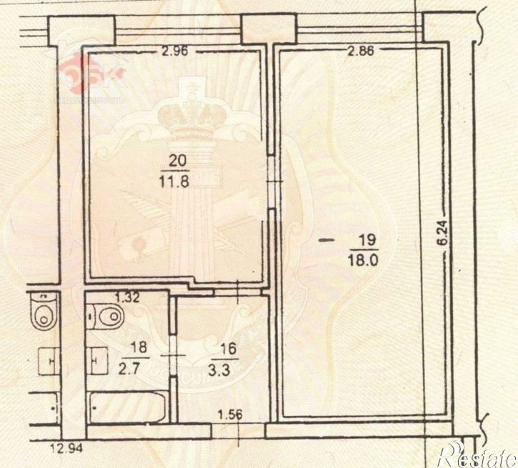 1-комн квартира ул Чапаева, 1,  д. 1