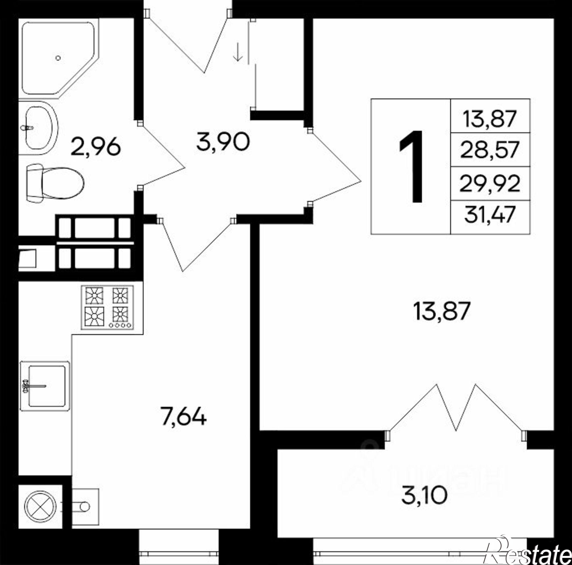 Купить квартиру за 5 664 600 рублей на ул Согласия, 39