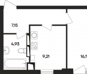 1-комн, 34 кв м, этаж 4/4 городской округ Евпатория