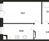 1-комн, 34 кв м, этаж 4/4 городской округ Евпатория