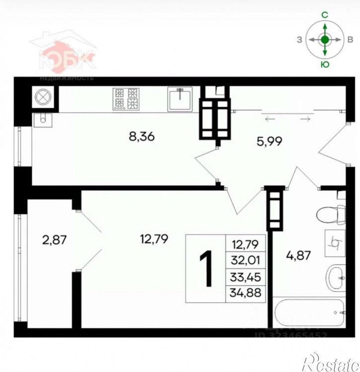 1-комн квартира ул Чапаева, 28,  д. 28