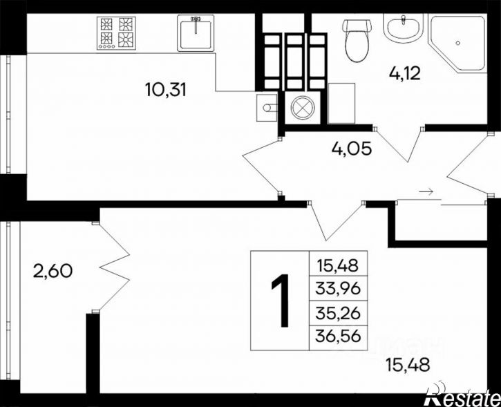 1-комн квартира в новом доме ул Согласия, 39,  д. 39