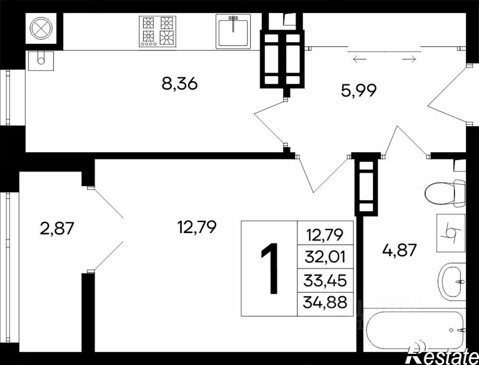 Купить квартиру за 5 929 600 рублей на ул Согласия, 25