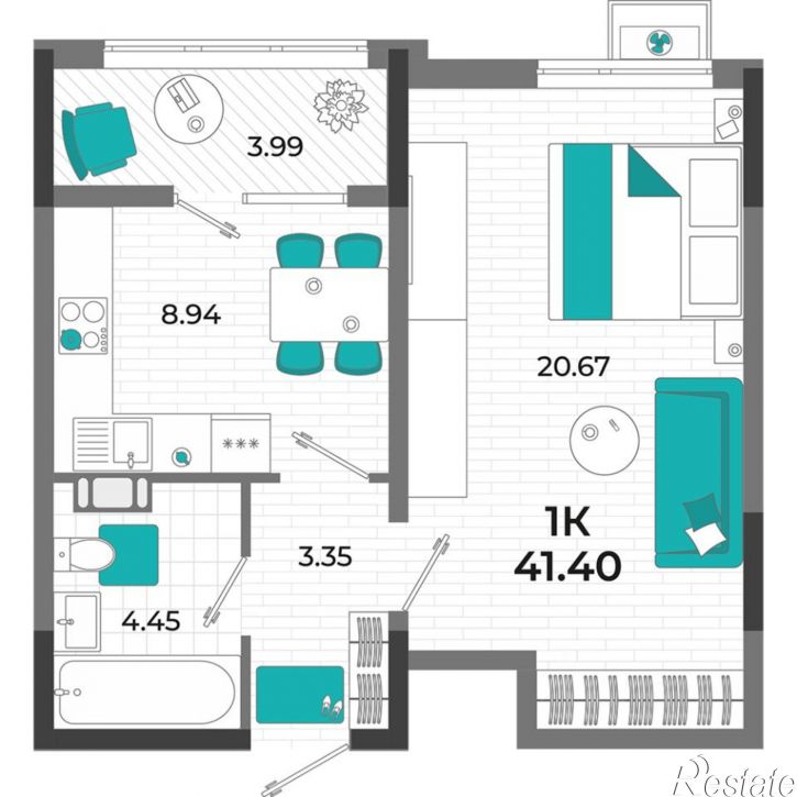 1-комн квартира в новом доме улица 60-летия СССР, 10,  д. 10