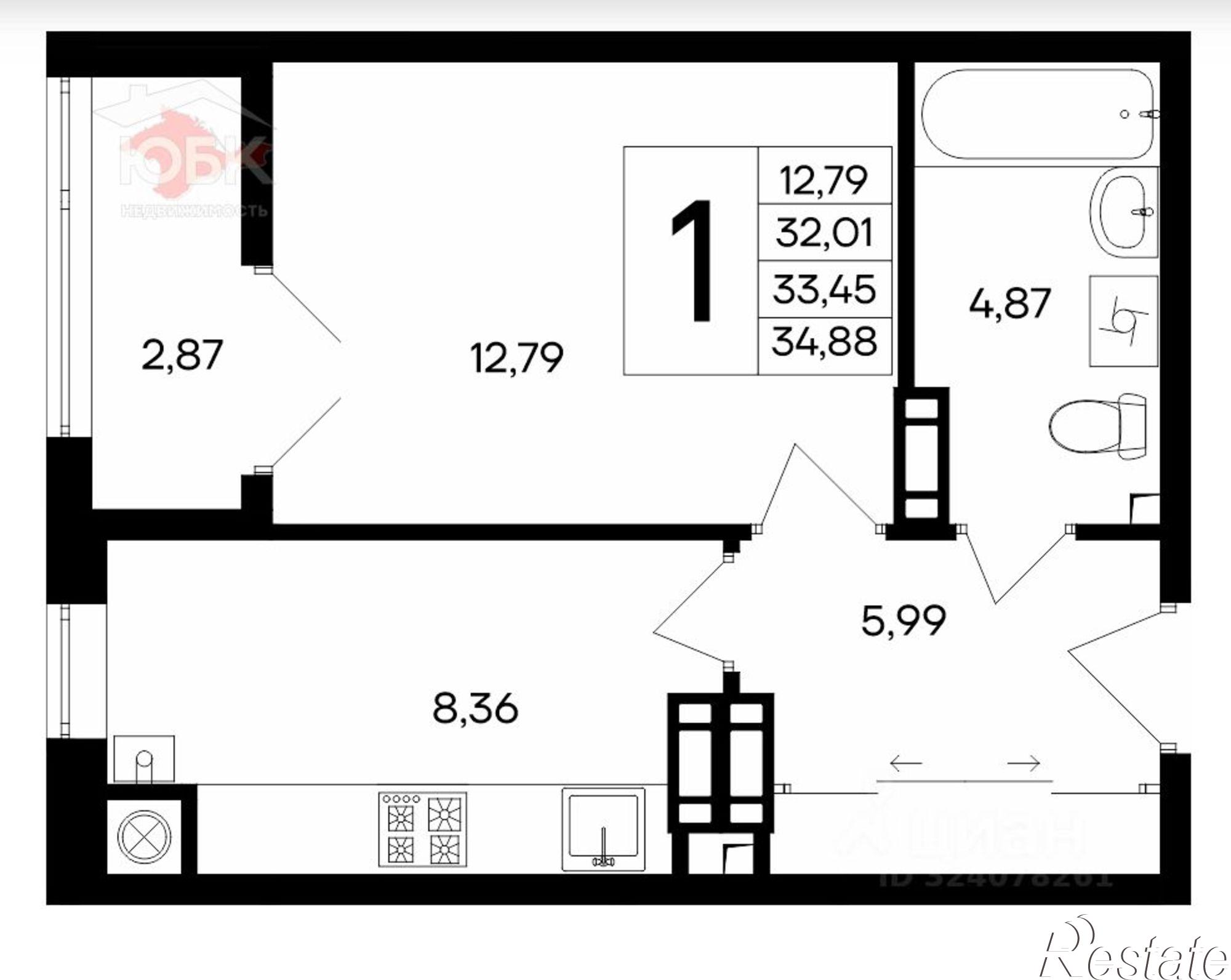 Купить квартиру за 5 929 600 рублей на проспект Победы, 93