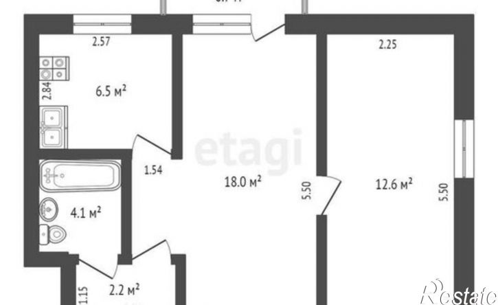 2-комн квартира улица Казаса, 9,  д. 9