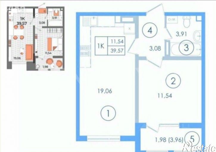 1-комн квартира городской округ Евпатория