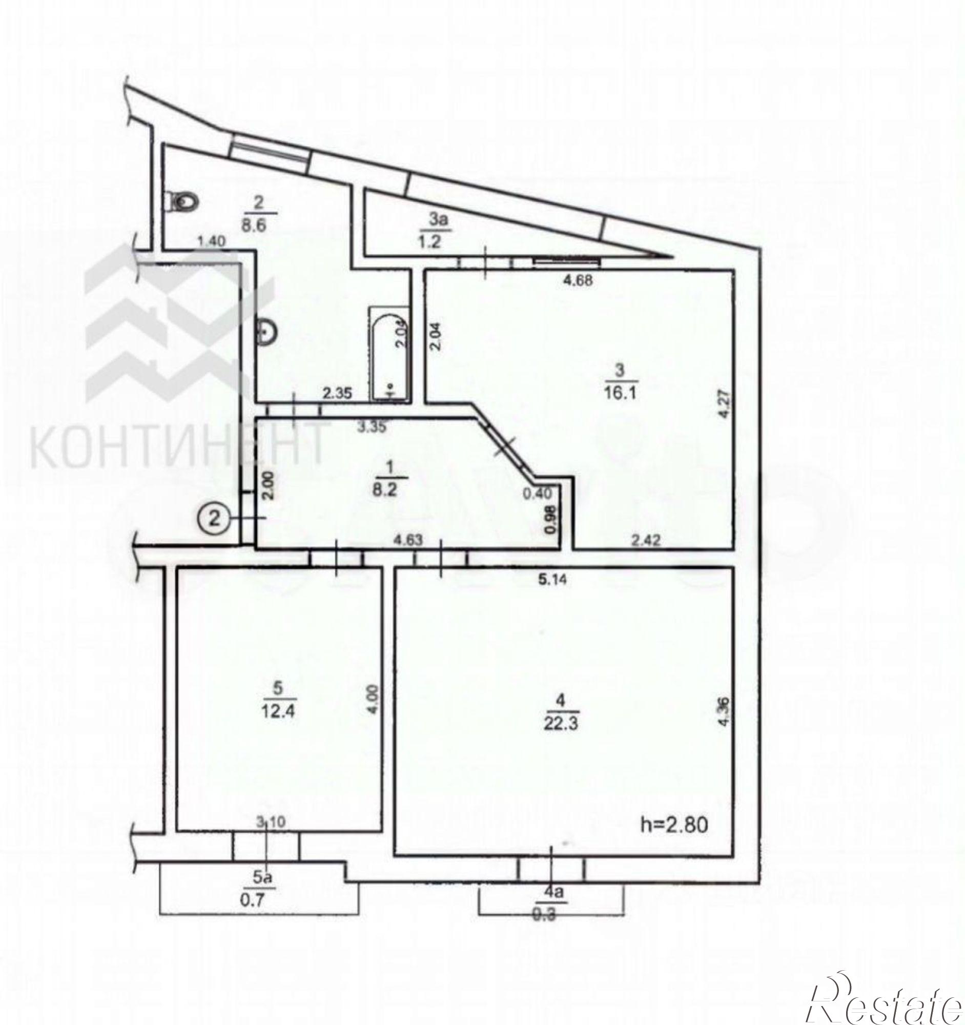 Купить квартиру за 7 600 000 рублей на Интернациональная улица, 61