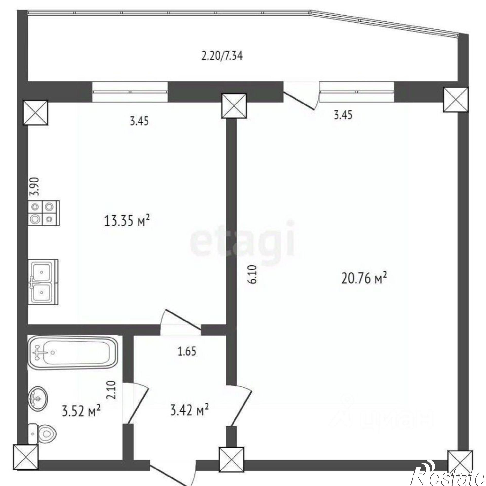 Купить квартиру за 12 500 000 рублей на улица Кирова, 13А