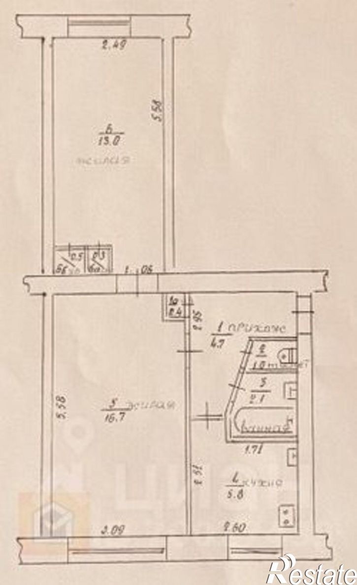 2-комн квартира ул им.60-летия Октября, 24,  д. 24