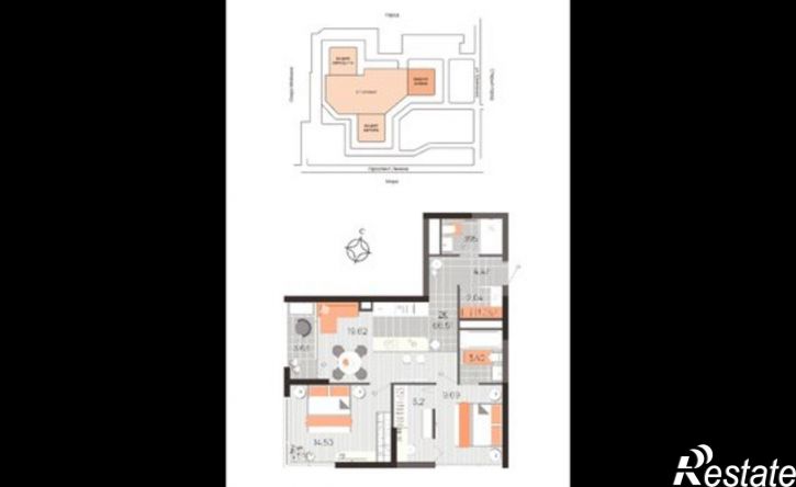 2-комн квартира в новом доме проспект Ленина, 60