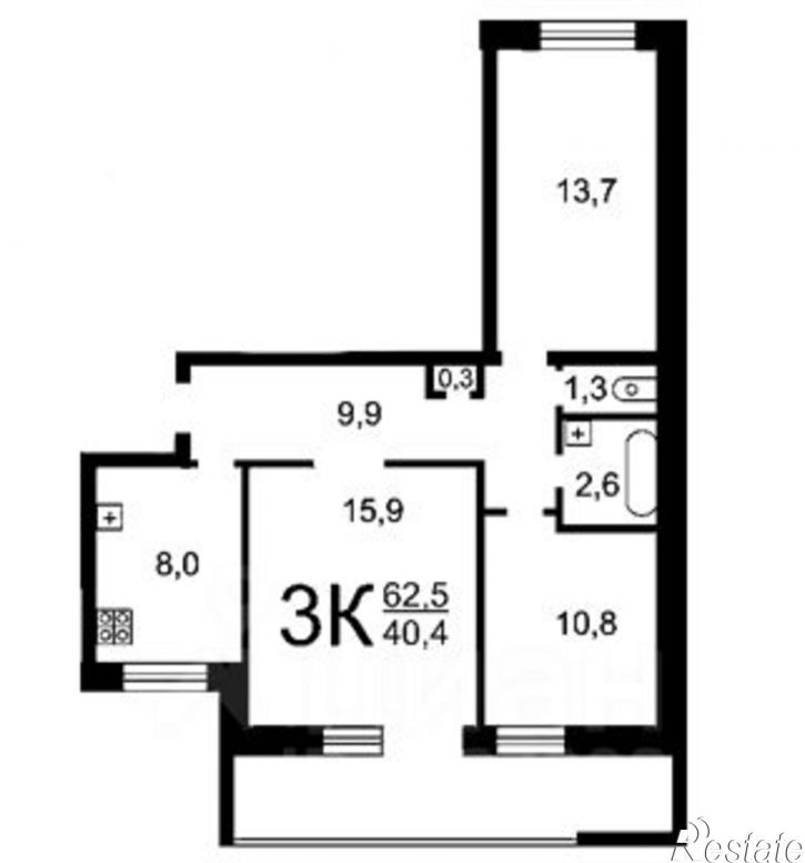 3-комн квартира ул им.9-го Мая, 88,  д. 88