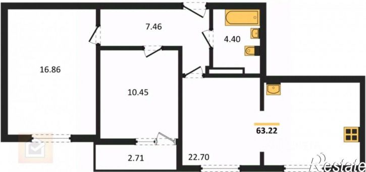2-комн квартира улица Согласия, 28,  д. 28