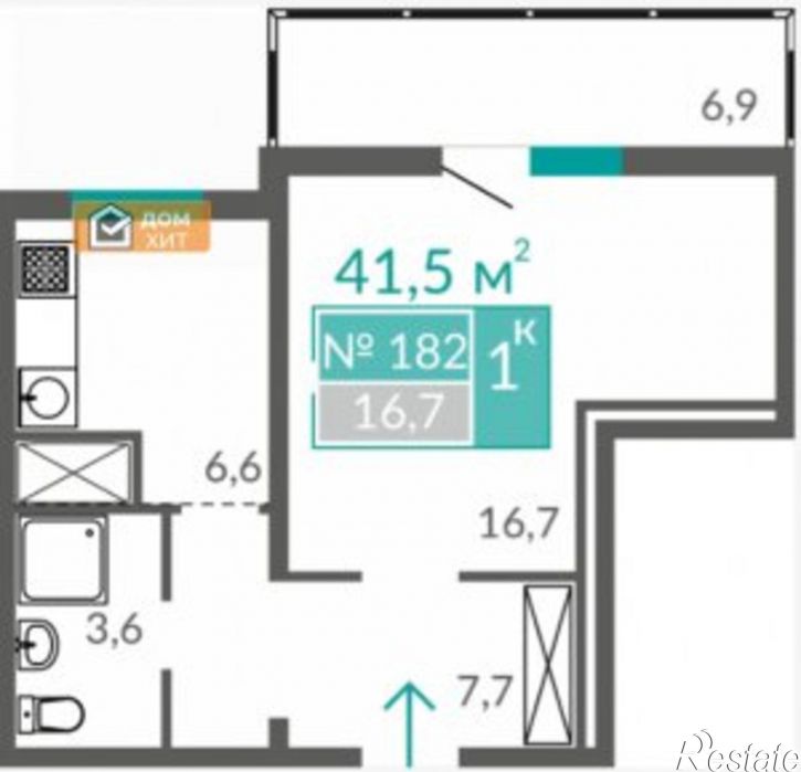 2-комн квартира Симферопольская улица, 2М,  д. 2М