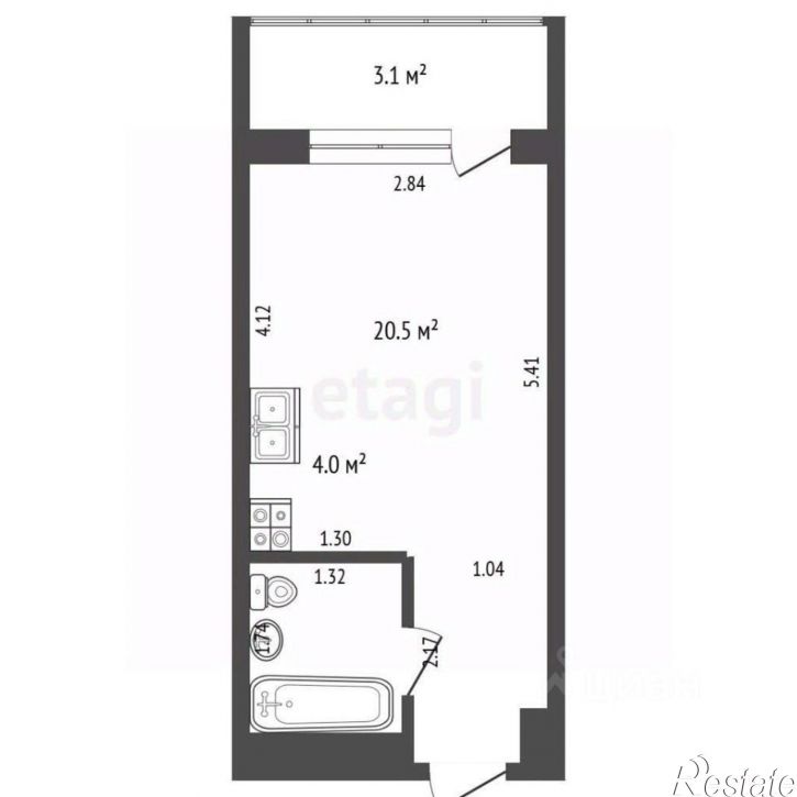 1-комн квартира пр-кт Победы, 1,  д. 1