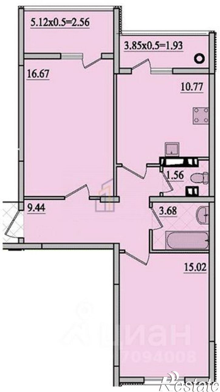 2-комн квартира улица Согласия, 28Л,  д. 28Л