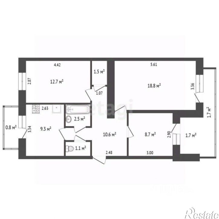3-комн квартира улица Леси Украинки, 10,  д. 10