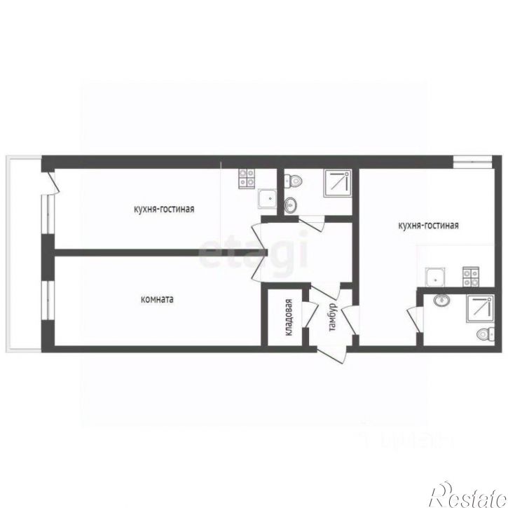 2-комн квартира ул Кирова, 13а,  д. 13а