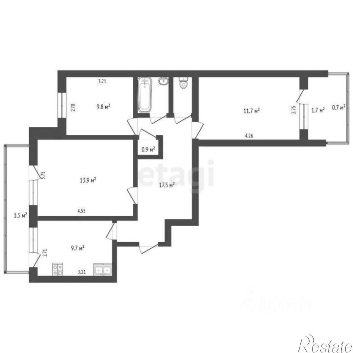 3-комн квартира проспект Победы, 85,  д. 85