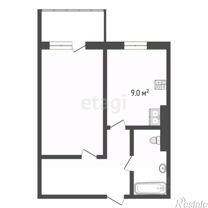 1-комн квартира проспект Победы, 57,  д. 57