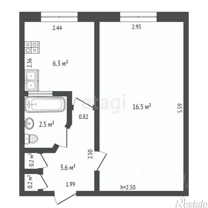 1-комн квартира Советская улица, 10,  д. 10