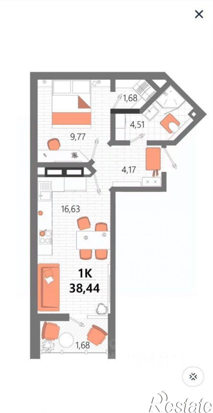 1-комн квартира г Евпатория, ул им. 60-летия СССР, д 10А