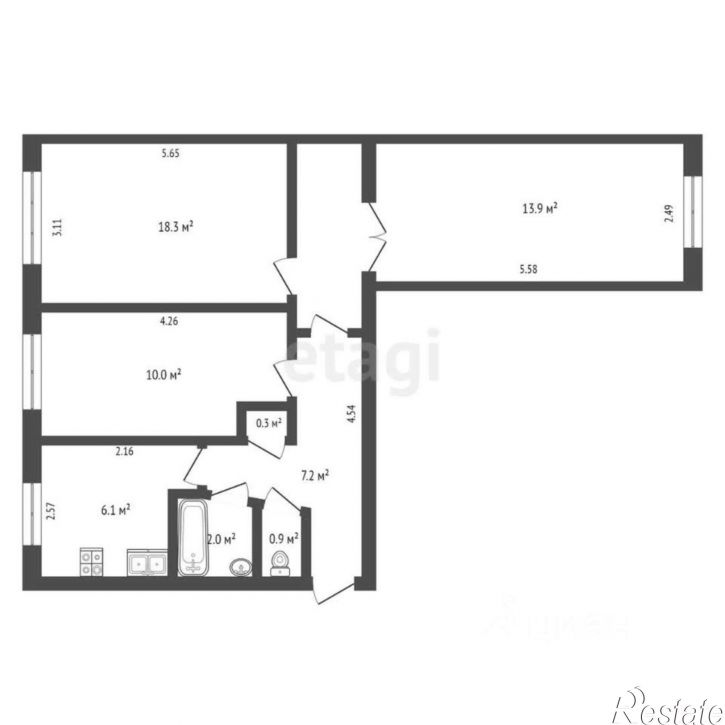 3-комн квартира ул им.9-го Мая, 37,  д. 37