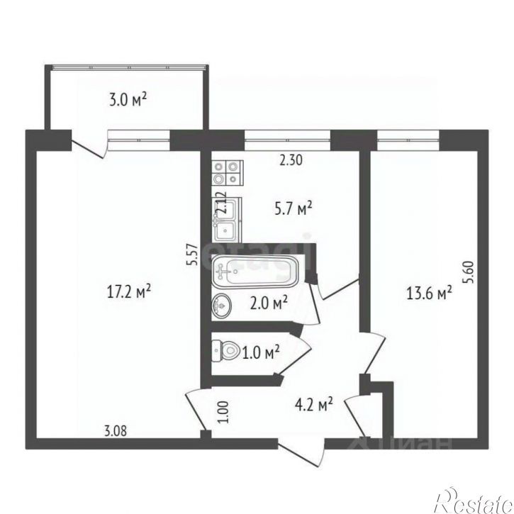 2-комн квартира ул им.Конституции, 9,  д. 9