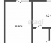 1-комн, 39кв м, этаж 9/9 улица Чапаева, 93