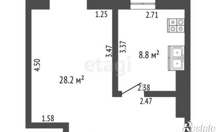 1-комн квартира пр-кт Победы, 87Б 2,  д. 87Б 2,  к. 2