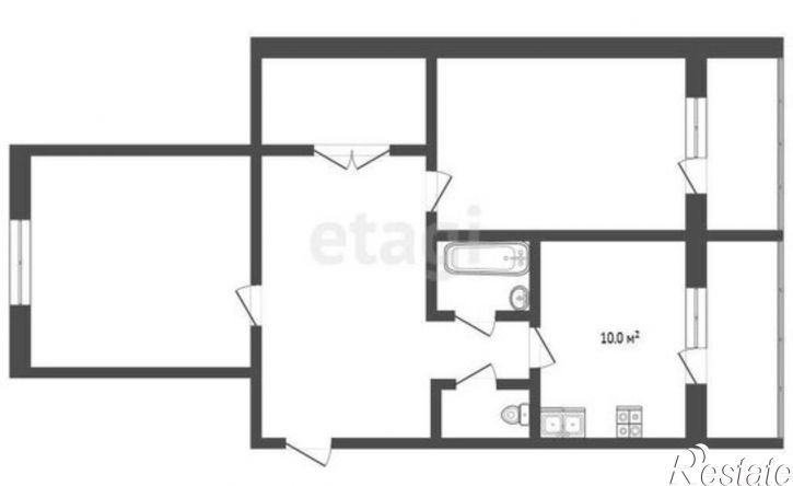 2-комн квартира улица 9-го Мая, 39В,  д. 39В