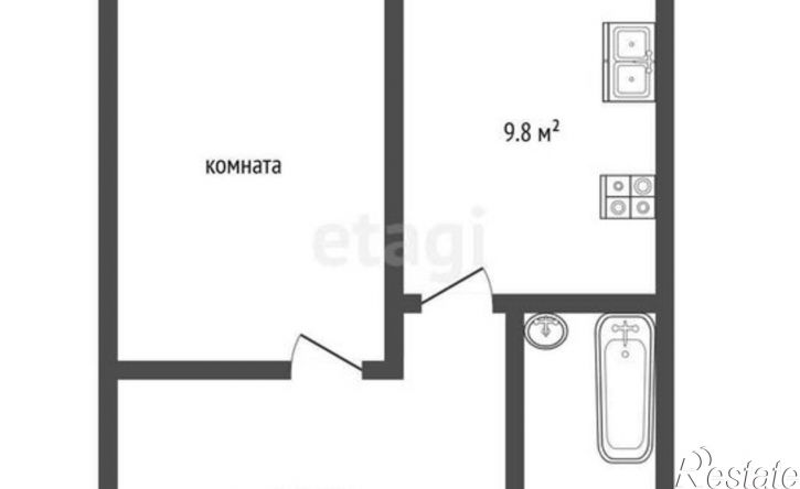 1-комн квартира улица Чапаева, 28К,  д. 28К