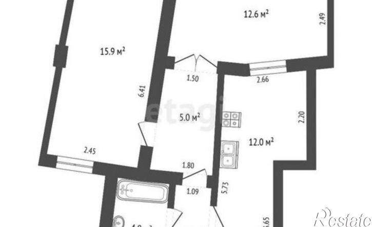 2-комн квартира ул Революции, 52а,  д. 52а