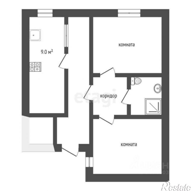 2-комн квартира Средняя улица, 20,  д. 20