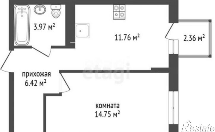 1-комн квартира ул им.60-летия ВЛКСМ, 34,  д. 34