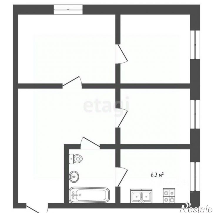 3-комн квартира Советская улица, 6,  д. 6