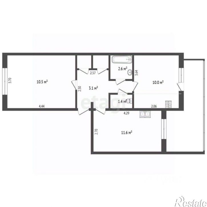 2-комн квартира ул им.Конституции, 5а,  д. 5а