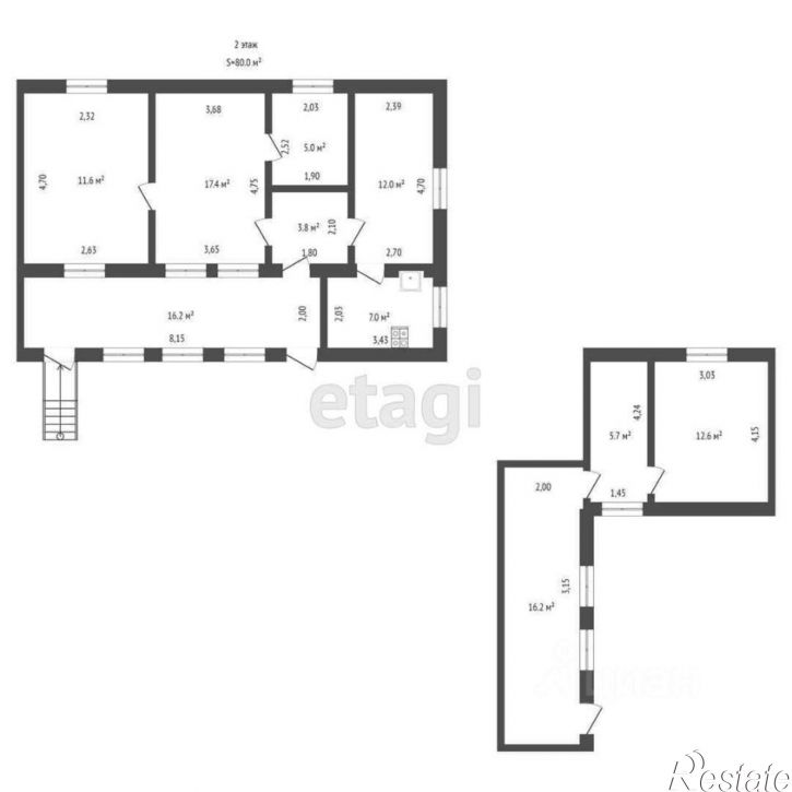 5-комн квартира улица Гоголя, 37А,  д. 37А