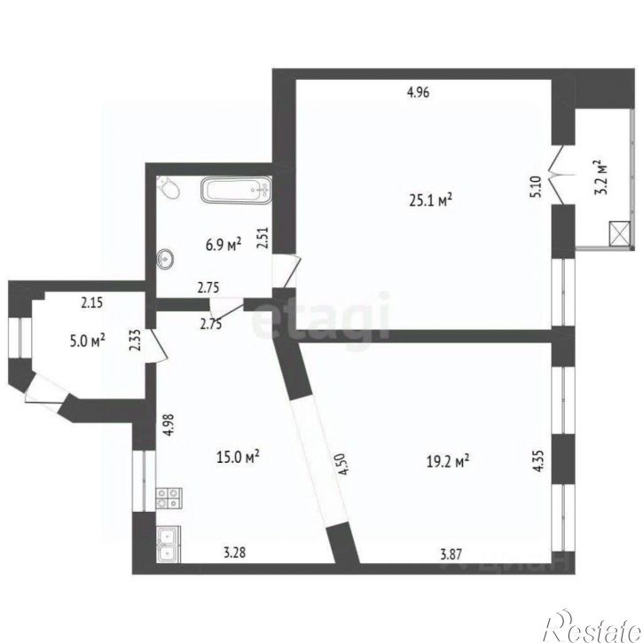 2-комн квартира ул Пушкина, 3,  д. 3