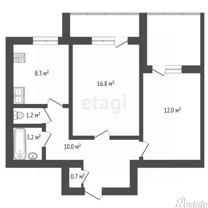 2-комн квартира проспект Победы, 65,  д. 65
