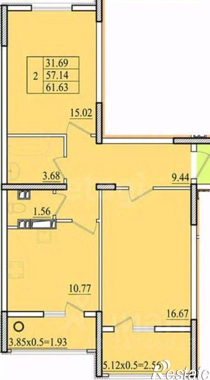 2-комн квартира ул Чапаева, 28Л,  д. 28Л